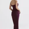 Lani Merlot Corset Maxi Dress