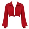 Laraine Cherry Silk Blouson Top