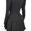 Larisa Black & Cream Pleated Mini Dress