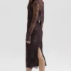 Larra Bitter Chocolate Lace Corset Midi Dress & Bolero