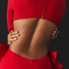 Lavele Red Bow Maxi Dress