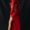 Lavele Red Bow Maxi Dress