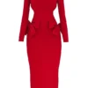 Lavele Red Bow Maxi Dress