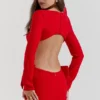 Lavele Red Bow Maxi Dress