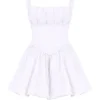 Le Puff White Cotton Tulle Mini Dress