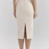 Lena Cream Boucle Pencil Midi Skirt