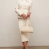 Lena Cream Boucle Pencil Midi Skirt