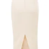 Lena Cream Boucle Pencil Midi Skirt