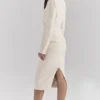 Lena Cream Boucle Pencil Midi Skirt