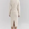 Lena Cream Boucle Pencil Midi Skirt