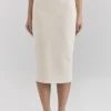 Lena Cream Boucle Pencil Midi Skirt