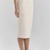 Lena Cream Boucle Pencil Midi Skirt