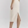 Lena Cream Boucle Pencil Midi Skirt