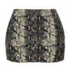 Lena Snake Print Vegan Leather Skirt