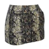 Lena Snake Print Vegan Leather Skirt