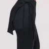 Leona Black Sateen Trousers with Over Skirt