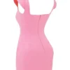 Leonida French Pink Corset Mini Dress