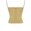 Letitia Olive Satin Lace Up Corset