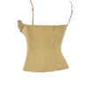 Letitia Olive Satin Lace Up Corset