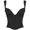 Liberty Black Satin Corset