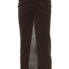 Lilas Espresso Knit Midi Skirt