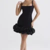 Lilou Black Ruffle Hem Dress