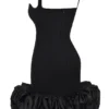 Lilou Black Ruffle Hem Dress