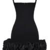 Lilou Black Ruffle Hem Dress