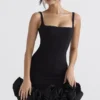 Lilou Black Ruffle Hem Dress