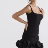 Lilou Black Ruffle Hem Dress