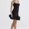 Lilou Black Ruffle Hem Dress