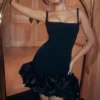 Lilou Black Ruffle Hem Dress
