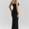 Lini Black Mesh Maxi Dress