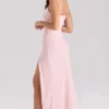 Lini Soft Pink Mesh Maxi Dress