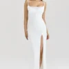 Lini White Mesh Maxi Dress