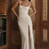 Lini White Mesh Maxi Dress