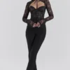 Lisette Black Lace Corset Top with Bolero