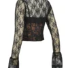 Lisette Black Lace Corset Top with Bolero