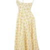 Lolita Buttercup Vintage Floral Print Cotton Corset Sundress