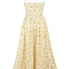 Lolita Buttercup Vintage Floral Print Cotton Corset Sundress