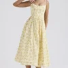 Lolita Buttercup Vintage Floral Print Cotton Corset Sundress