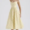 Lolita Buttercup Vintage Floral Print Cotton Corset Sundress