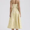 Lolita Buttercup Vintage Floral Print Cotton Corset Sundress