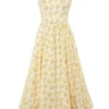 Lolita Buttercup Vintage Floral Print Cotton Corset Sundress