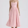 Lolita Rose Pink Cotton Corset Sundress