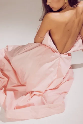 Lolita Rose Pink Cotton Corset Sundress