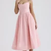 Lolita Rose Pink Cotton Corset Sundress