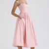 Lolita Rose Pink Cotton Corset Sundress