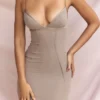 Loren Latte Corset Maxi Dress