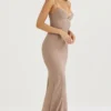 Loren Latte Corset Maxi Dress